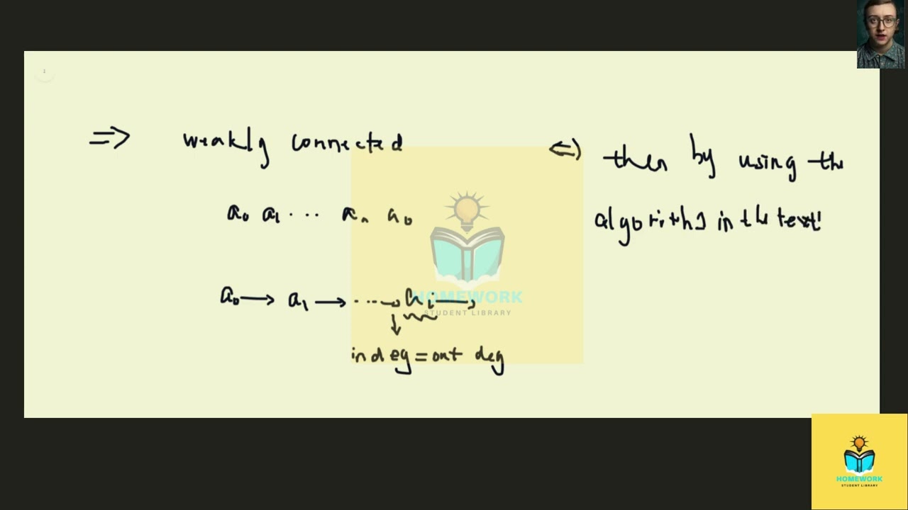 [Math] Show that a directed multigraph having no isolated vertices has an Euler circuit if and