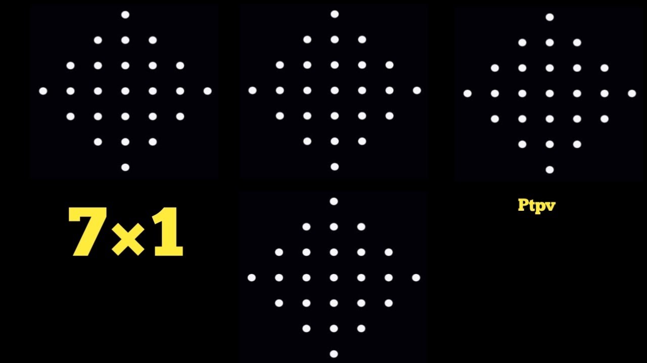 Attractive dailyusekolam 7to1dots 7dots easy muggulu beginners rangoli chinna chukkala muggulu super