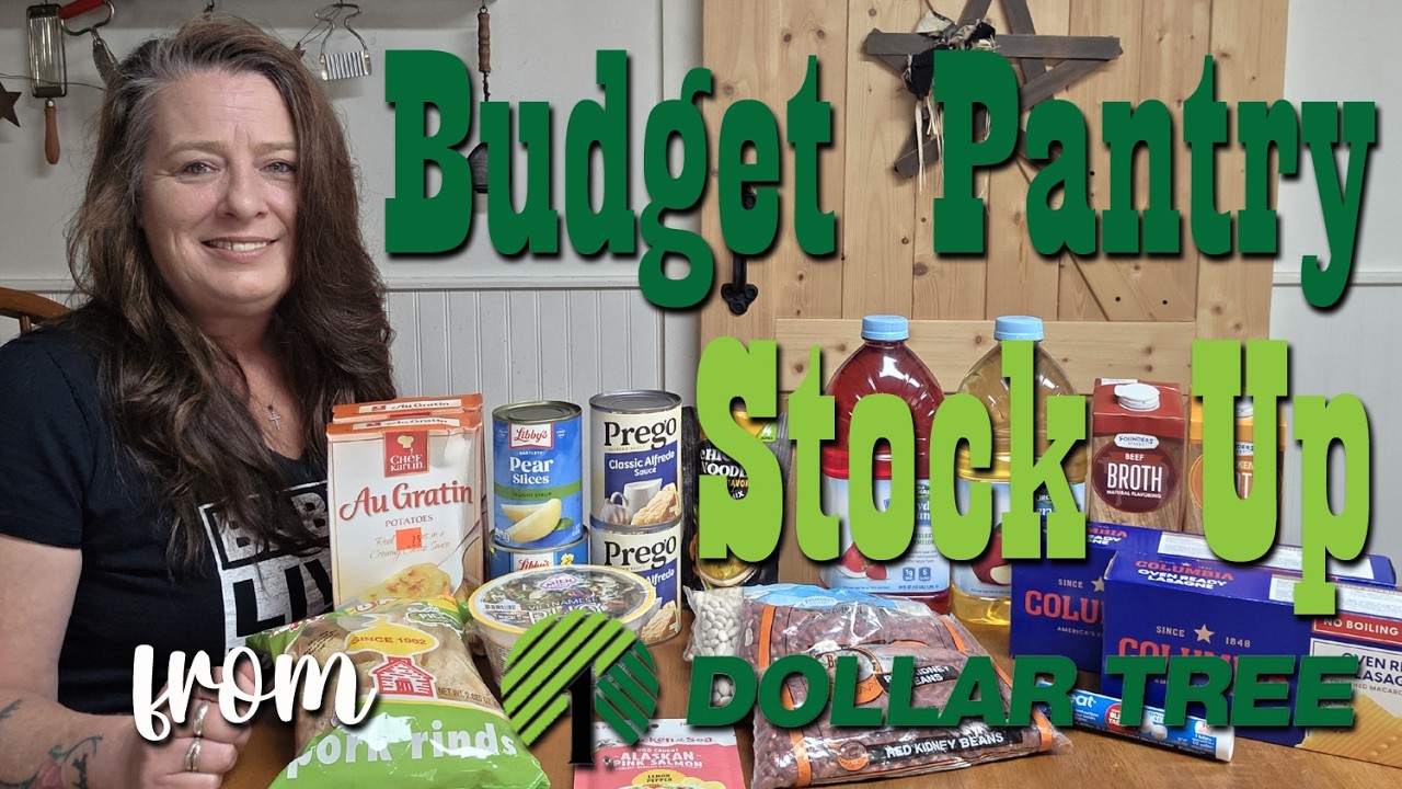 Закупка продуктов в кладовую на $25 в Dollar Tree