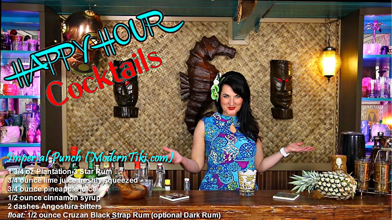 Happy Hour Cocktails: Imperial Punch from (ModernTiki.com) with Lola Bossanova