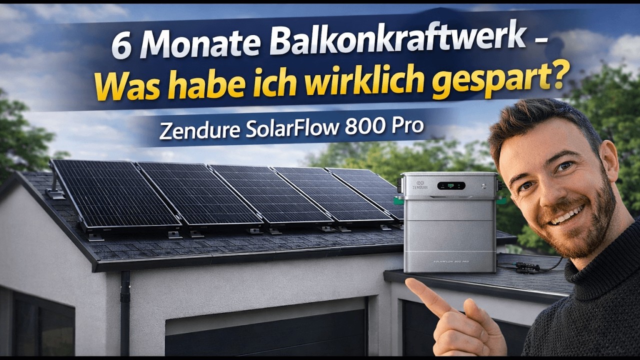Balkonkraftwerk mit Speicher - So lief mein erstes Jahr! Erträge, Verbrauch, Amortisationszeit