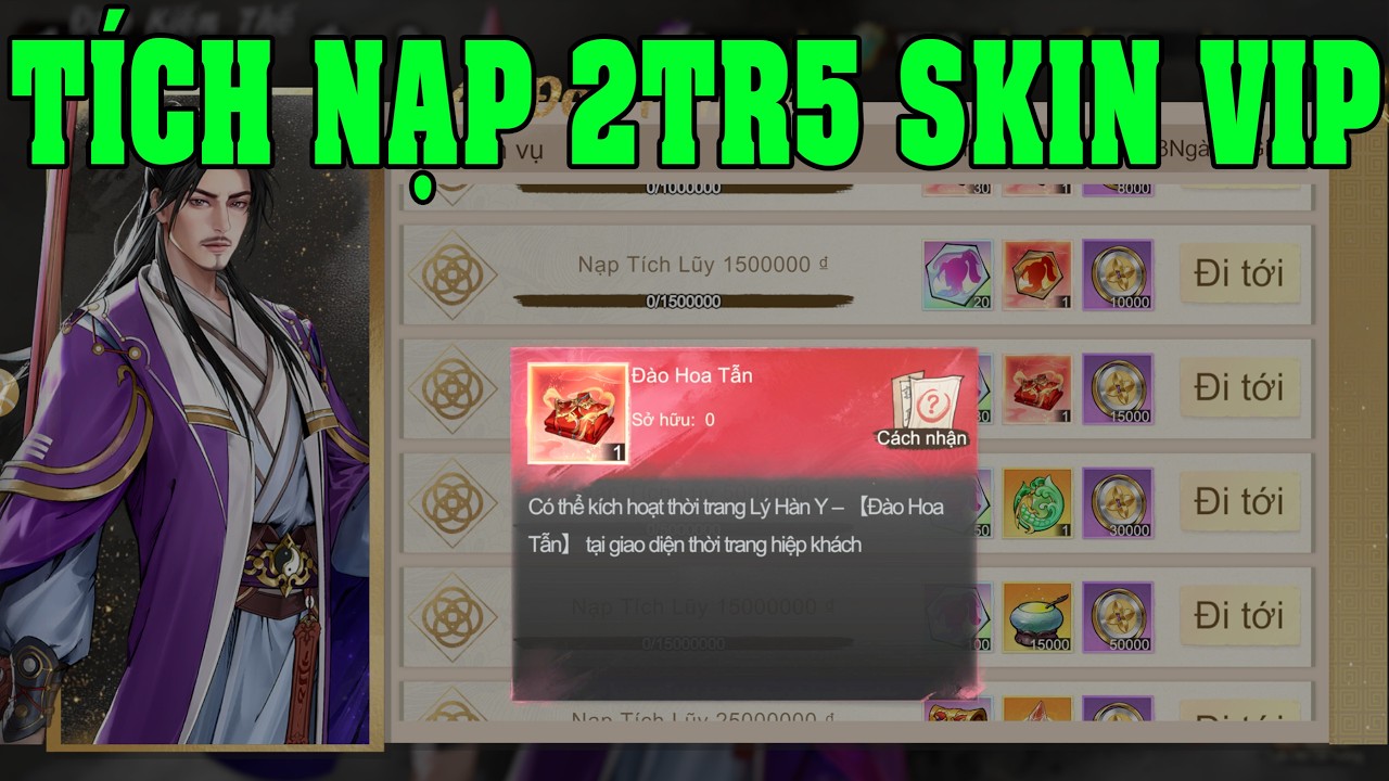 Thiếu Niên Ca Hành: Khởi Động Tích Nạp 2TR5 Skin VIP Nhất Event Tết Sự Kiện Tướng Thần Hạn Định