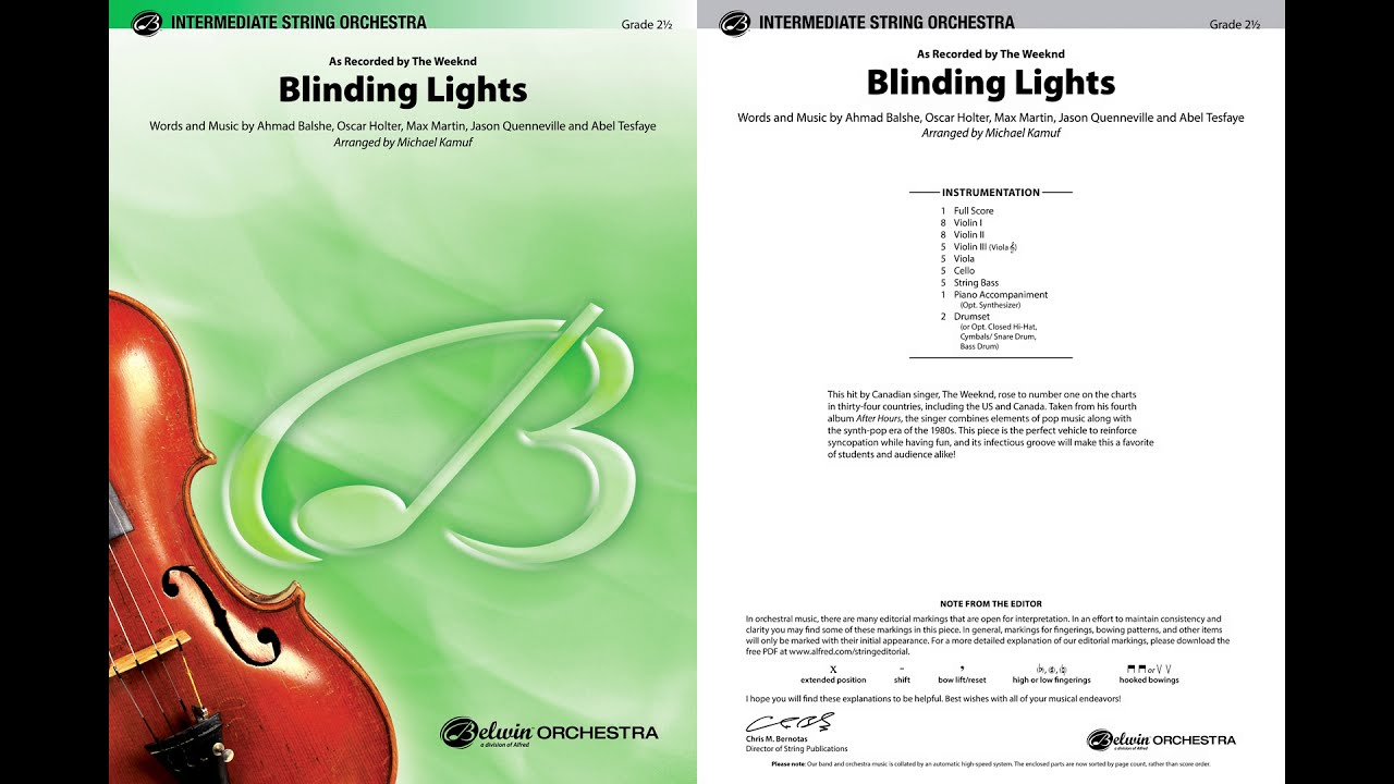 Blinding Lights, arr. Michael Kamuf – Score & Sound
