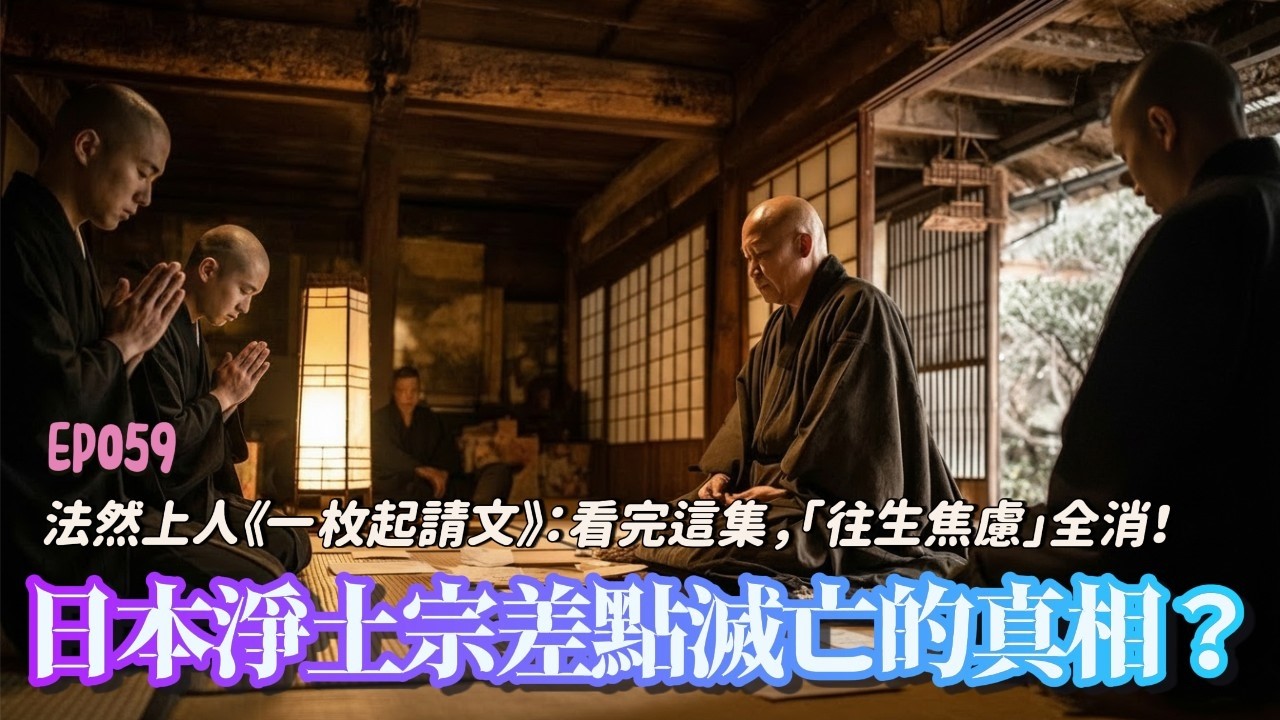 【EP059】日本淨土宗差點滅亡的真相？｜法然上人《一枚起請文》80歲祖師臨終前的血淚遺書