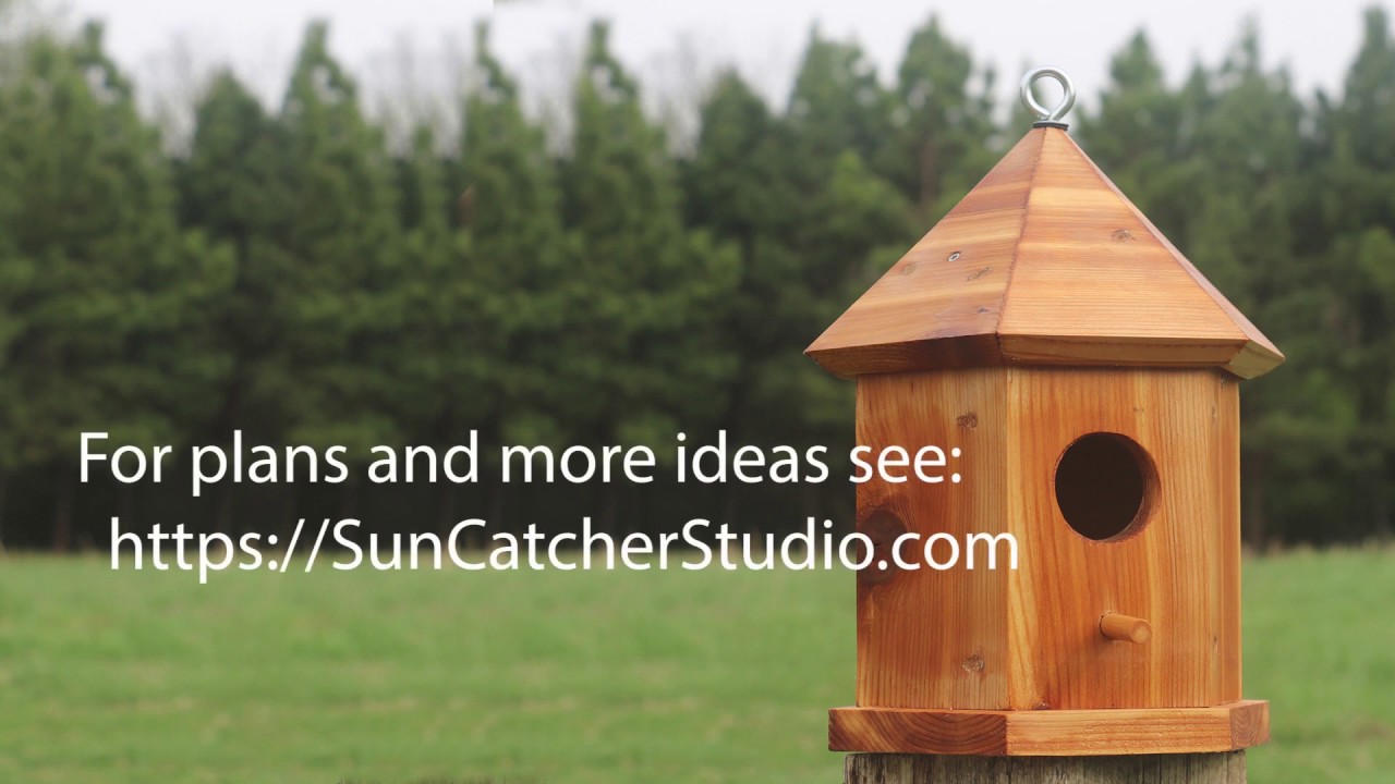 Bird House Plans to Make a Gazebo (6-sided Hexagon) Nesting Box.