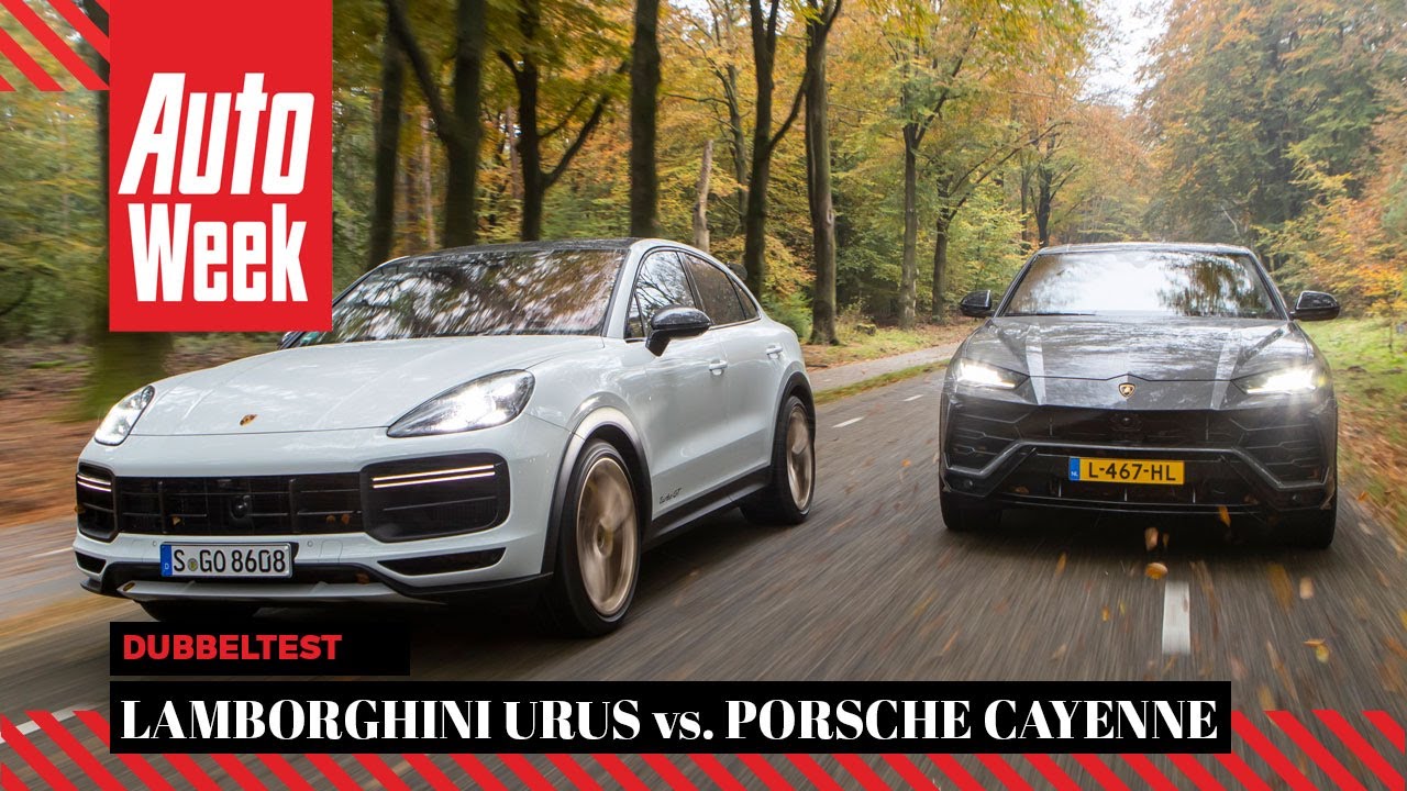 Porsche Cayenne Turbo GT vs. Lamborghini Urus  - AutoWeek Dubbeltest - English subtitles