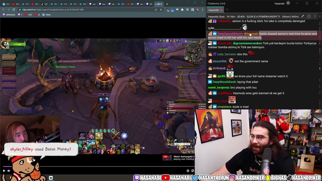 Hasan summarized the Nadia Asmongold controversy