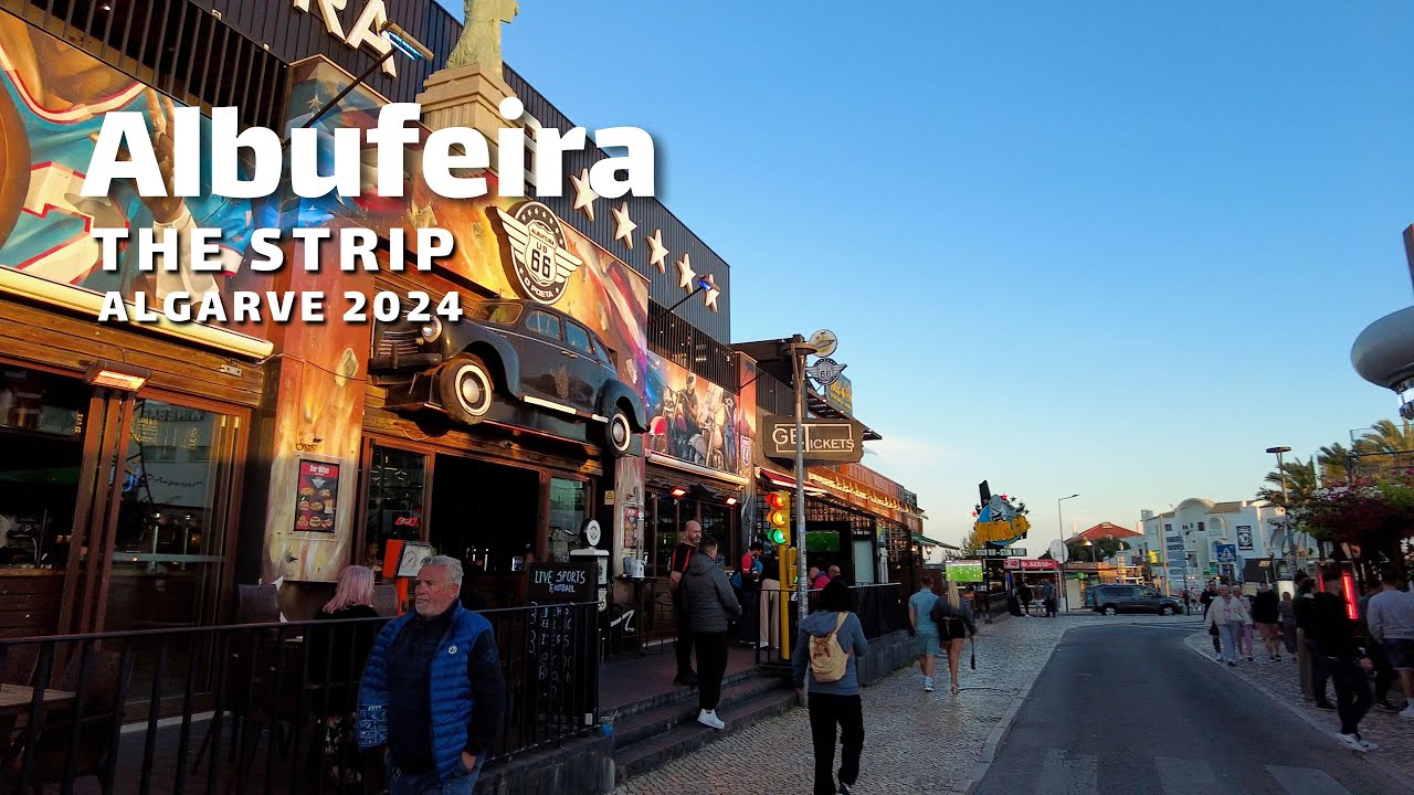 🇵🇹 Unveiling Albufeira's Popular Strip Street in May 2024 - 4K