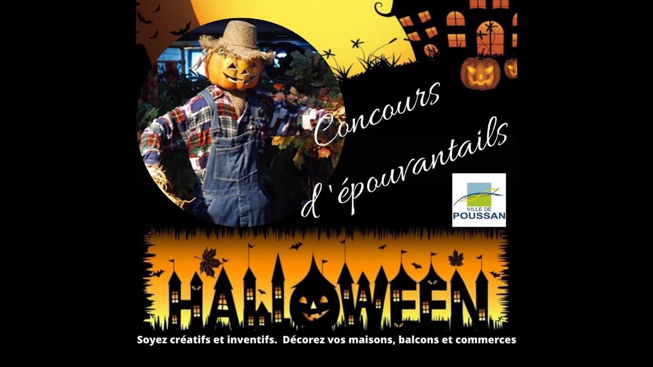 Concours d'&eacute;pouvantails Halloween organis&eacute; par la Ville de Poussan 2020