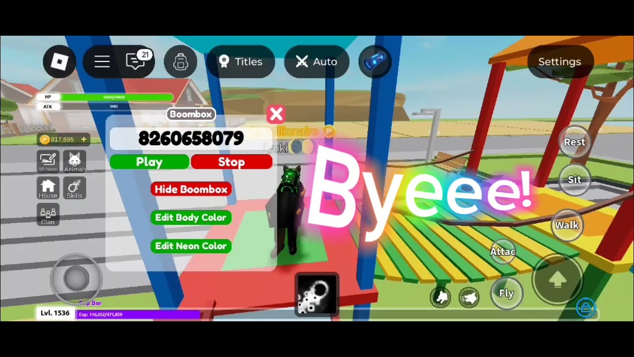 Boombox code in 2025 part 2 Roblox animal adventures #alpha