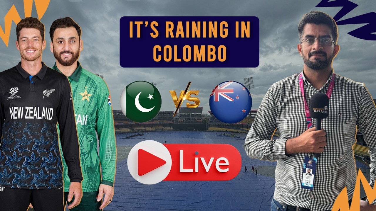 LIVE UPDATES: Rain interrupted Pakistan vs New Zealand Super 8 Match  | T20 World Cup 2026