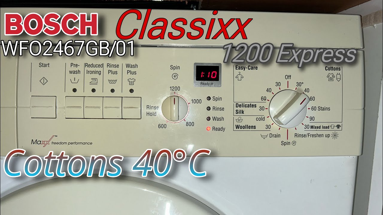 Bosch Classixx 1200 Express WFO2467GB/01 - Cottons 40ºC