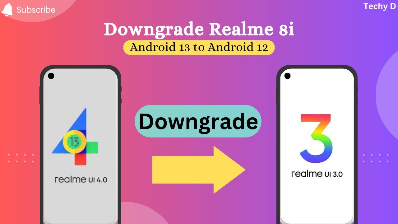 Realme 8i Downgrade Realme UI 4.0 To Realme UI 3.0 || Downgrade Android 13 To Android 12