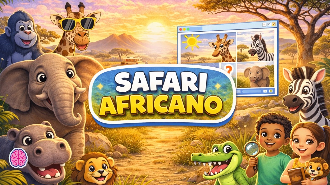 Aventuras del Safari: animales y sonidos | vocabulario, para niños curiosos🦏
