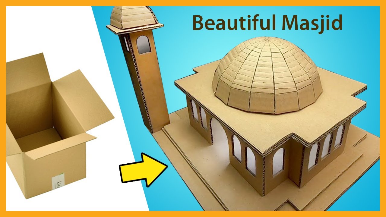 Step by Step Masjid dari Kardus (Cardboard)