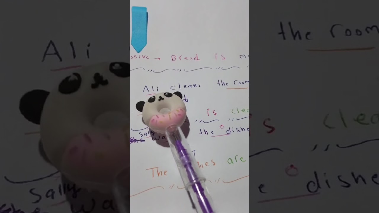 حل الامثلة على present passive مع صديقكم باندا 💜