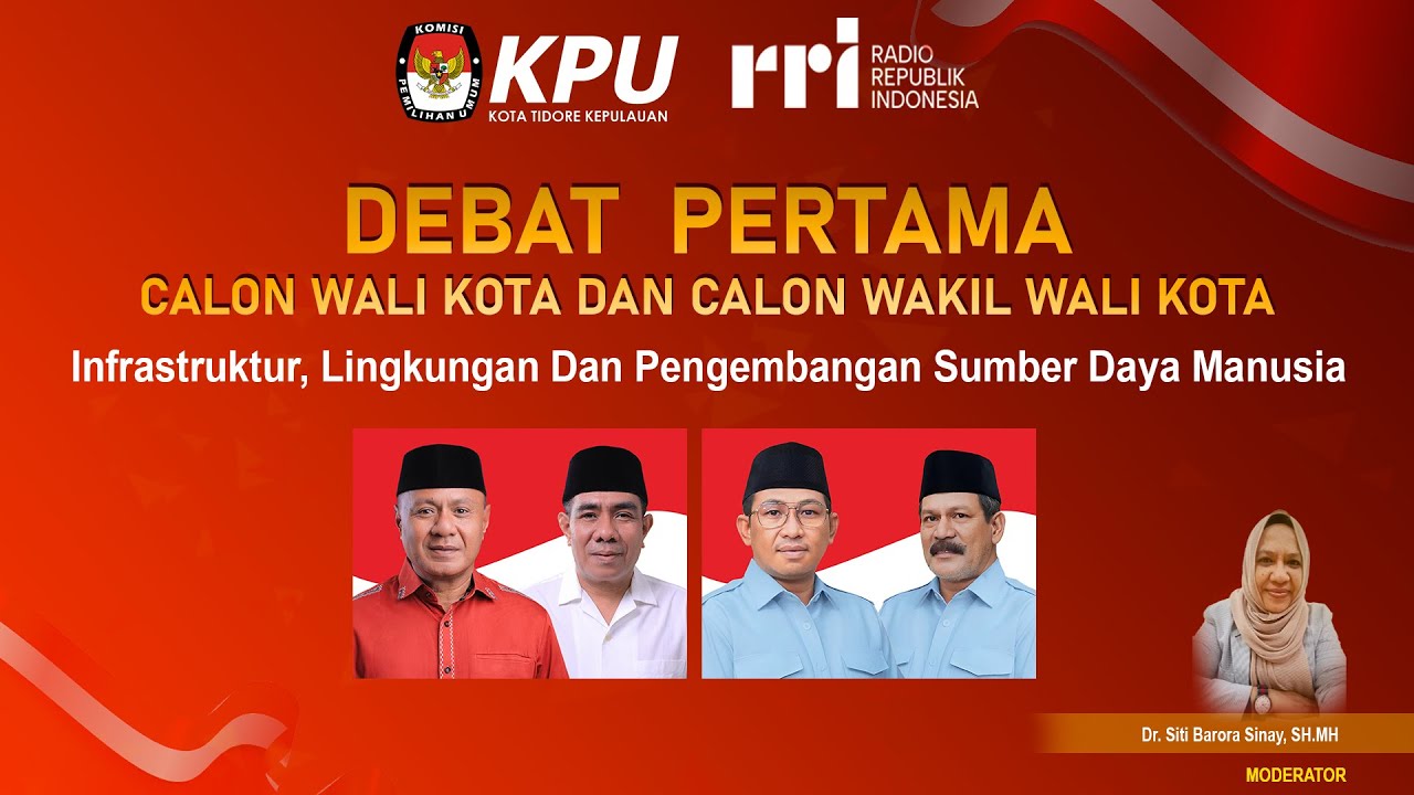 Debat Publik 'Pertama' Pasangan Calon Wali Kota & Calon Wakil Wali Kota Tidore Kepulauan