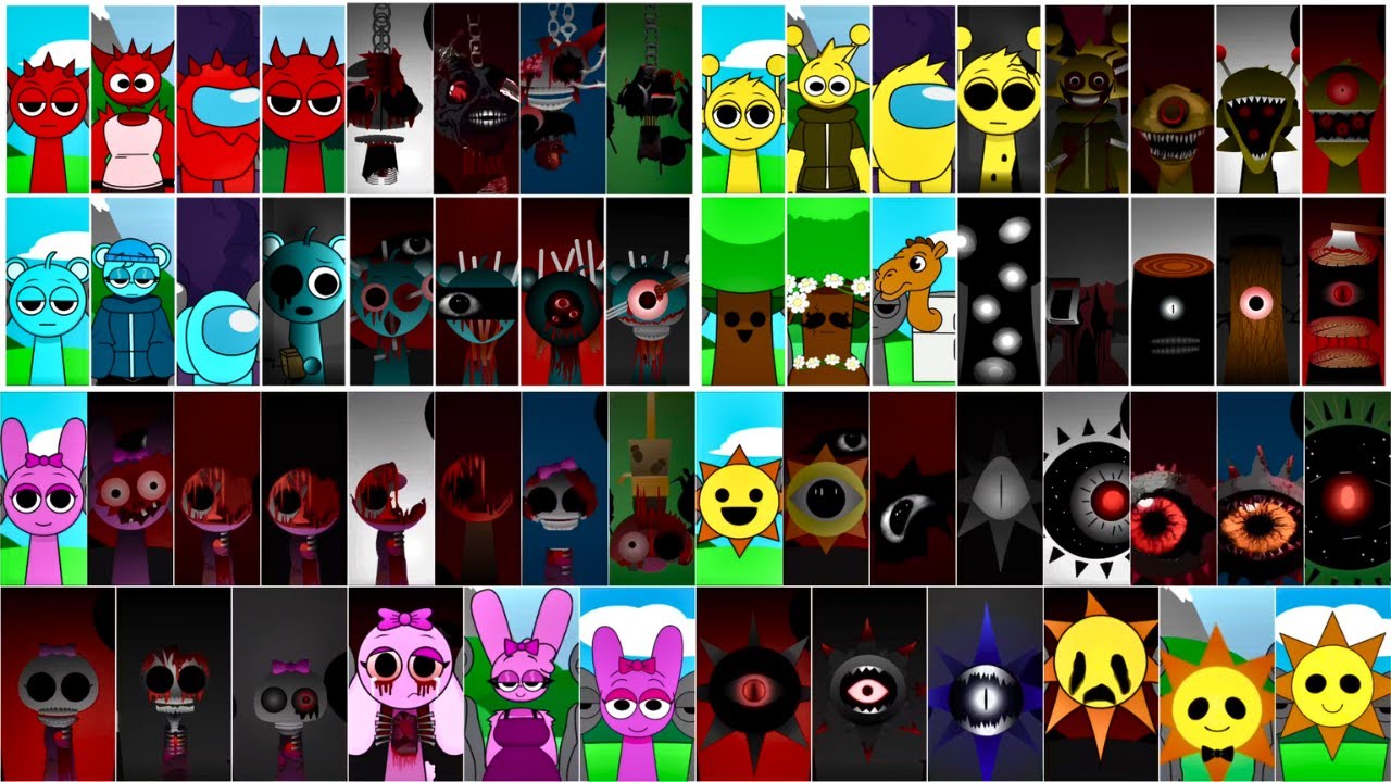 Incredibox Sprunki Mix: Raddy Vs Sky Vs Simon Vs Mr.Tree Vs Pinki Vs Mr.Sun