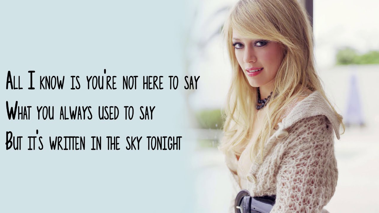 Hilary Duff -  Someone's Watching Over Me || Lyrics