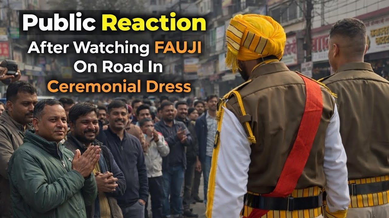 Public Reaction After Watching Fauji on The Road in Ceremonial Dress 😍 