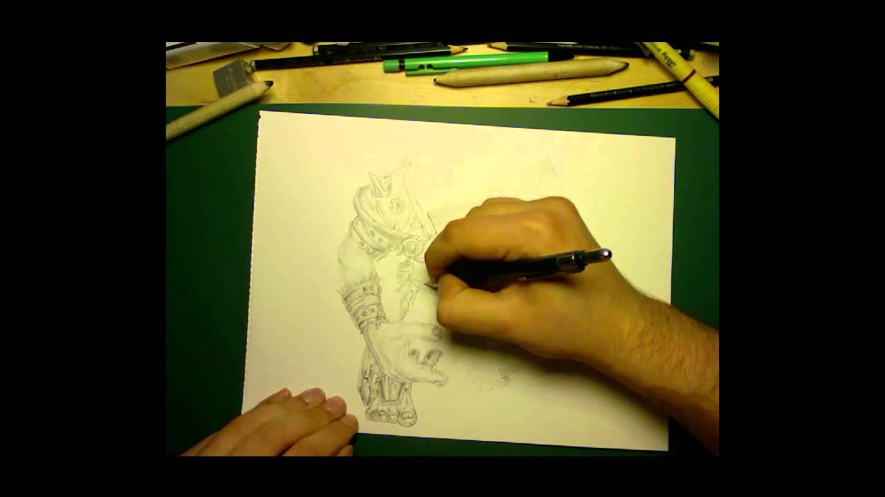 Halfus Wyrmbreaker Speed Drawing (by Cynical Brit graphic designer)