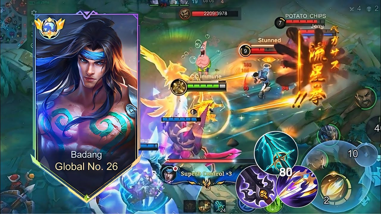 Don’t pick chou against badang solo rank 💪| badang best build and emblem 2026 🔥