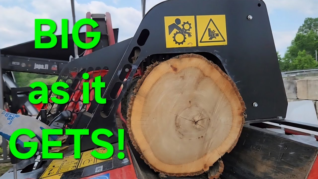 Pushing Biggest Hickory Log Possible Thru The Japa 405
