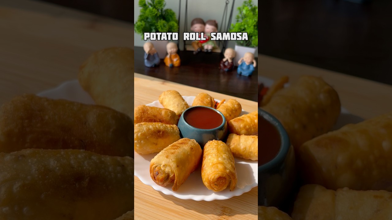 Trending recipe of crispy samosa roll 