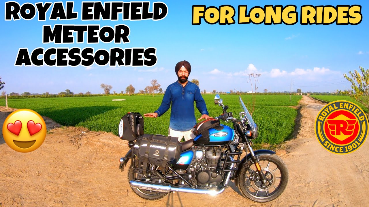 Royal Enfield Meteor Accessories for long Rides | #meteor 350 accessories