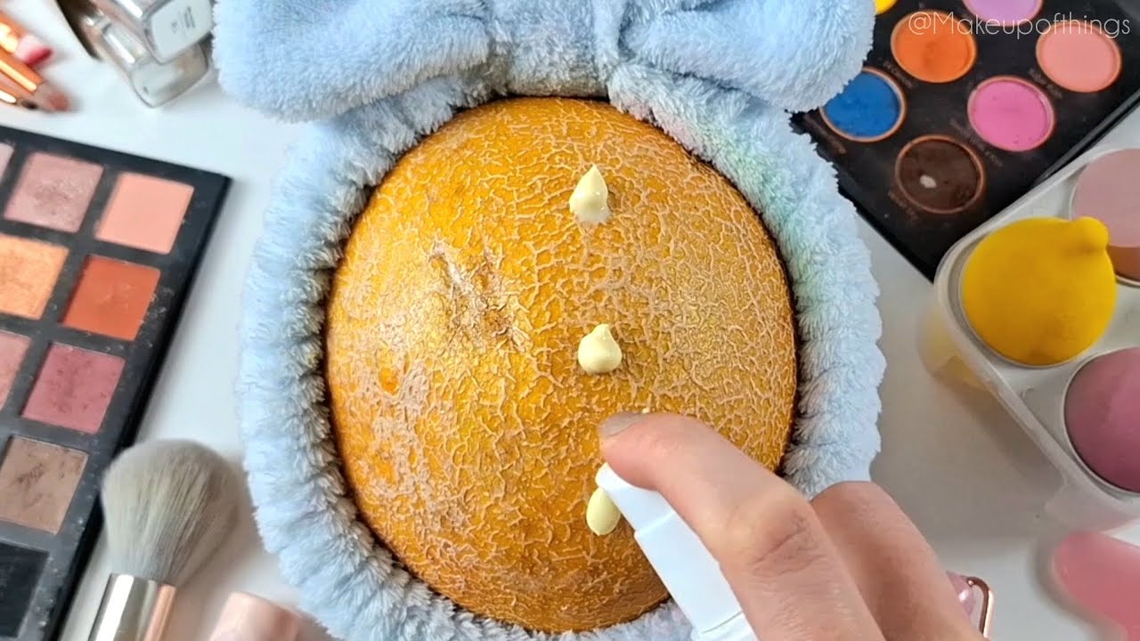 Makeup on Cantaloupe🍈 (ASMR No Talking)