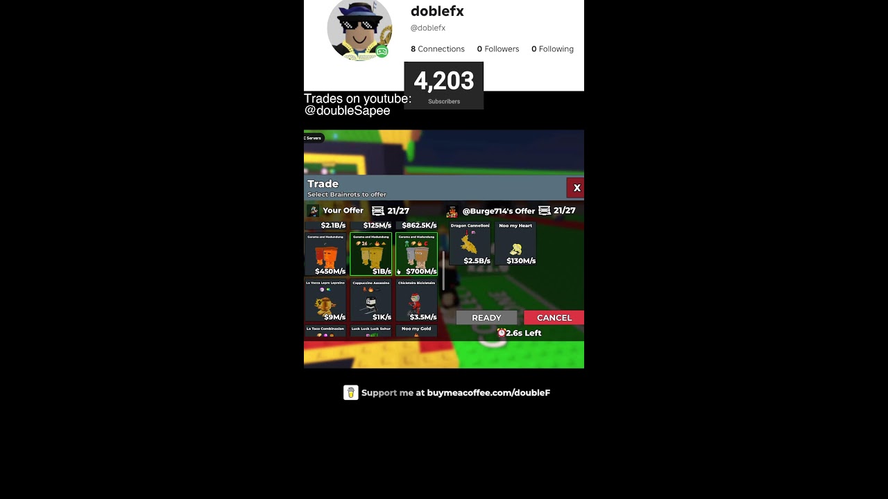 Day 197 - Trading ALL MY Garamas - Steal My Brainrots
