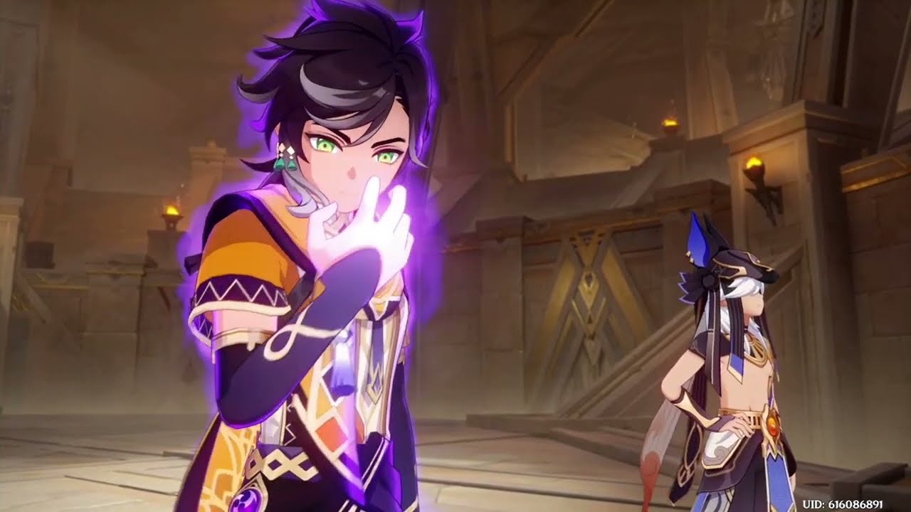 Cyno vs Srhos Battle Cutscene - Genshin