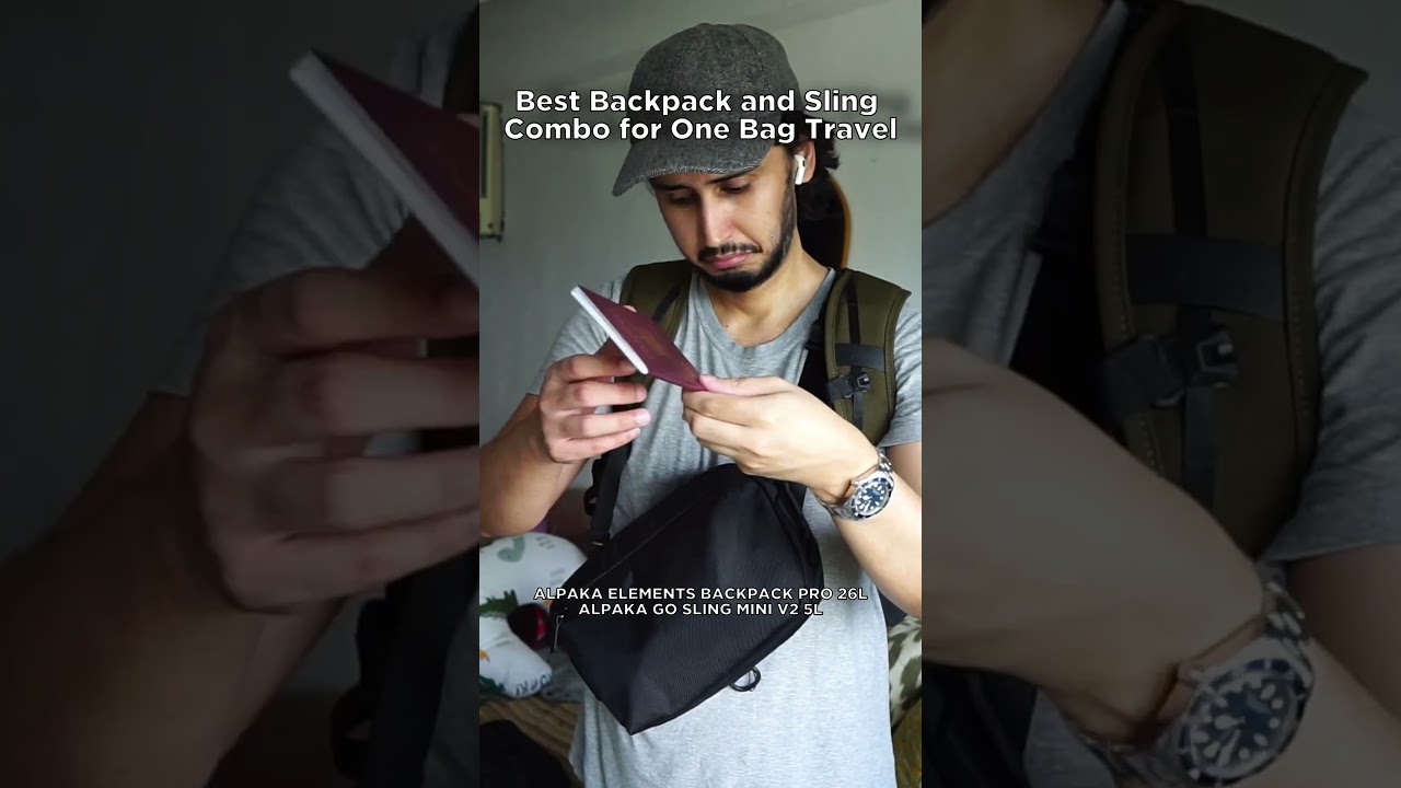 Backpack and Sling Combo for One Bag Travel: Alpaka Elements Backpack Pro + Alpaka Go Sling Mini V2