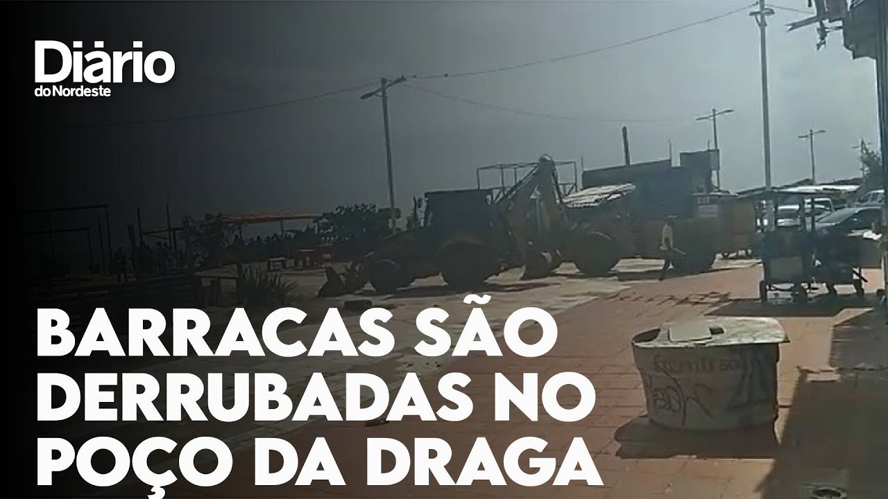 Barracas de praia do Poço da Draga são destruídas