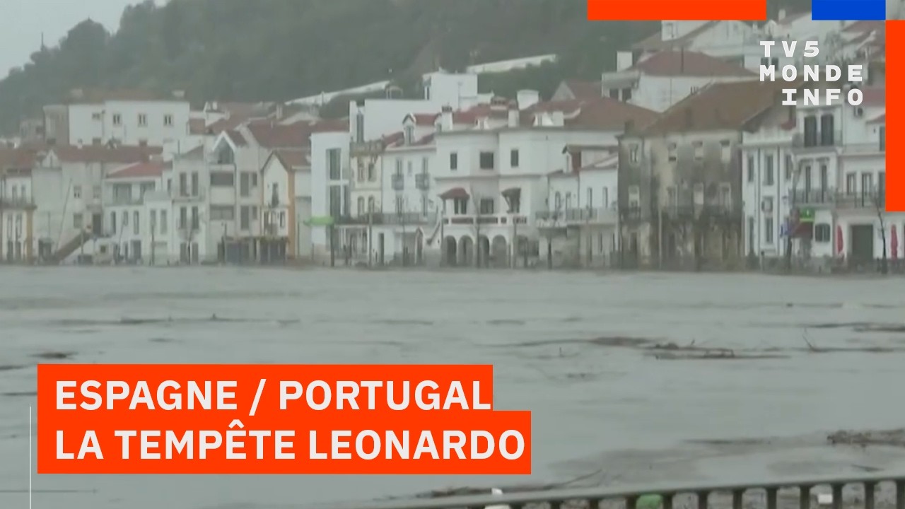 Tempête Léonardo : Inondations en  Espagne au Portugal