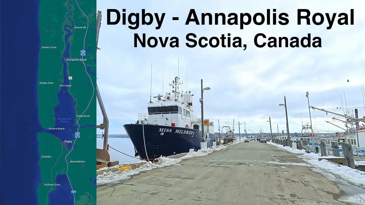Scenic Winter Drive | Digby to Annapolis Royal | Nova Scotia | Canada 🇨🇦 