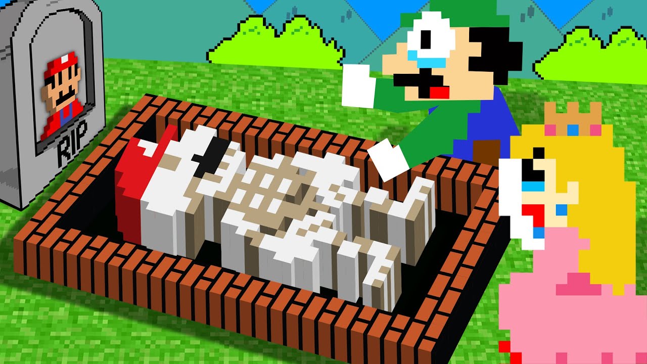 R.I.P Mario Skeletion: Luigi, Peach Sorry Mario...Please Come Back | Game Animation
