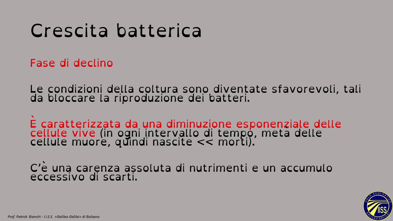 Crescita batterica (parte 1), la curva di crescita - Corso di microbiologia