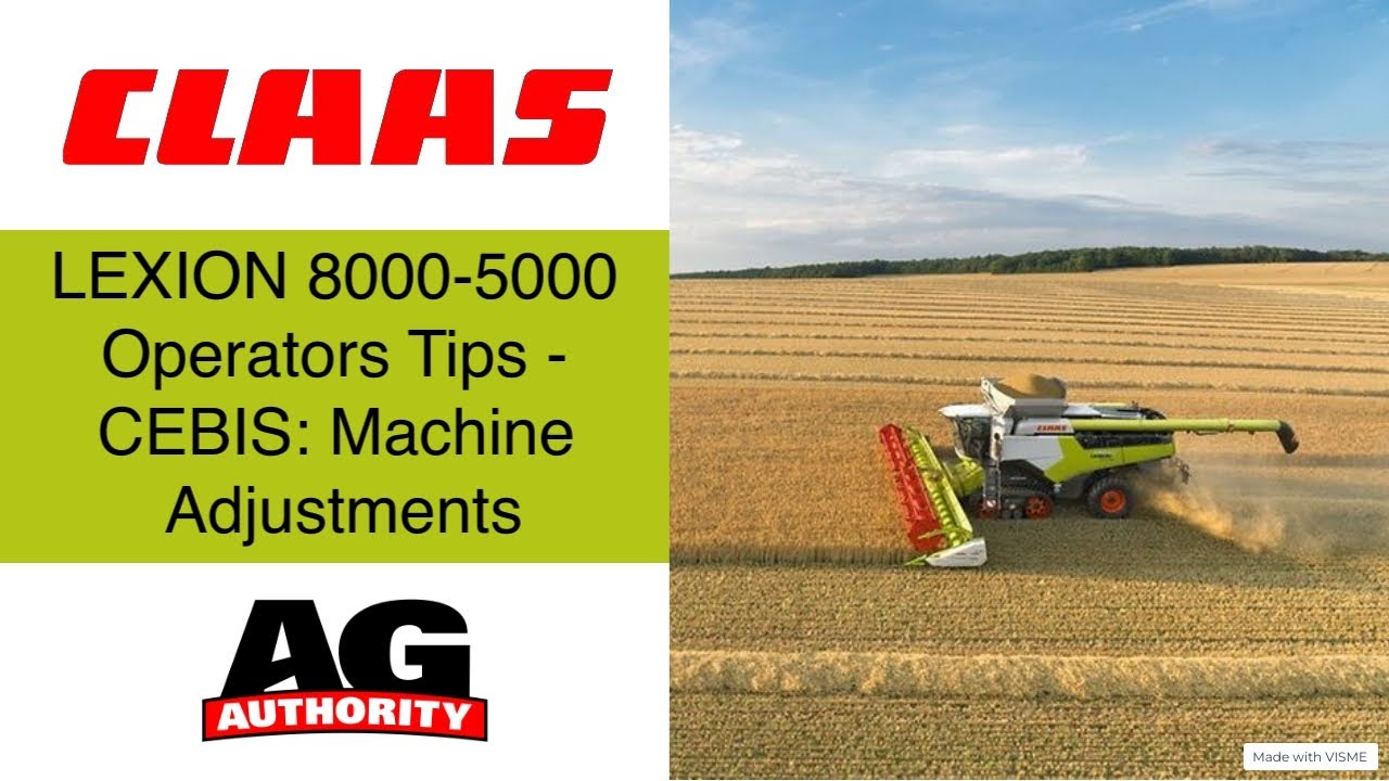 LEXION 8000-5000 Operators Tips - CEBIS: Machine Adjustments