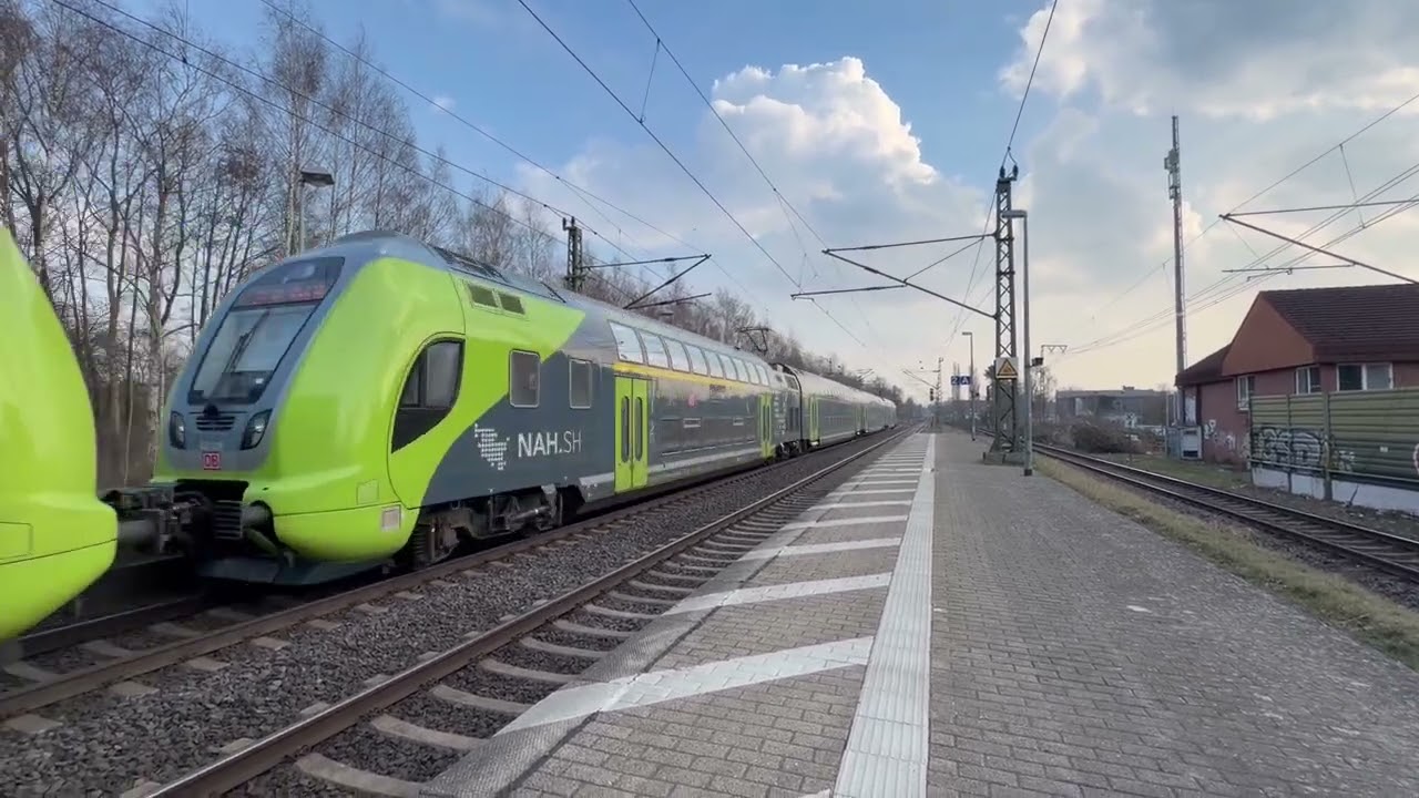 Einfahrt RE 70 nach Kiel Hbf mit BR 445 018