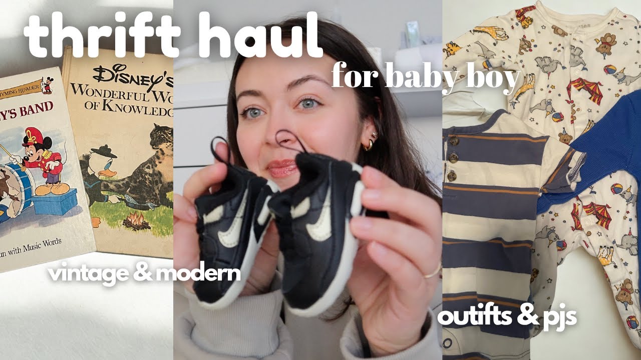 thrift haul! *baby boy finds, 0–3 months, vintage & modern, books, decor, etc*