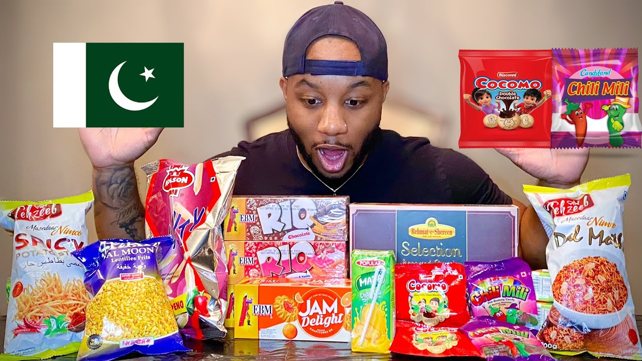 FIRST TIME TRYING POPULAR PAKISTANI SNACKS|PAKISTANI SNACK TASTE TEST
