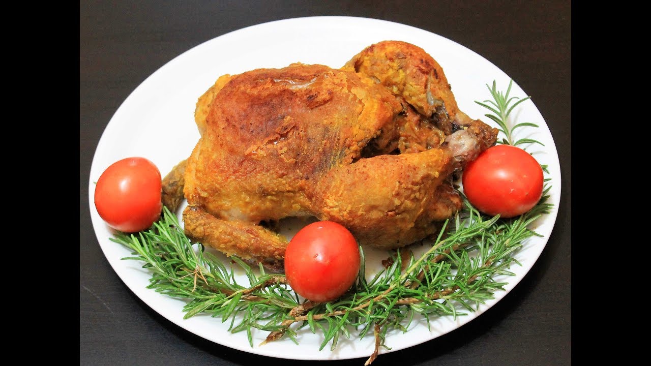 طريقة عمل دجاج مشوي محشي بالأرز
