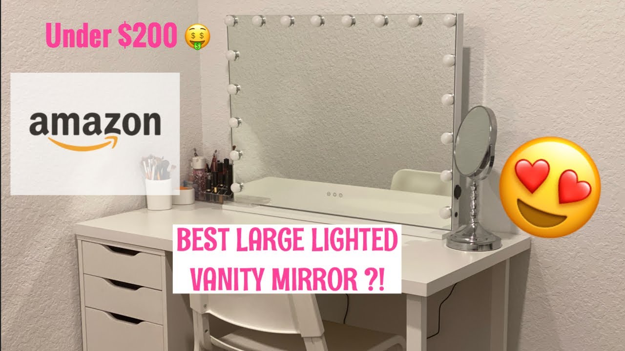 BEST AFFORDABLE  HUGE LIGHTED VANITY MIRROR FROM AMAZON REVIEW || SHOWTIMEZ LIGHTED VANITY MIRROR