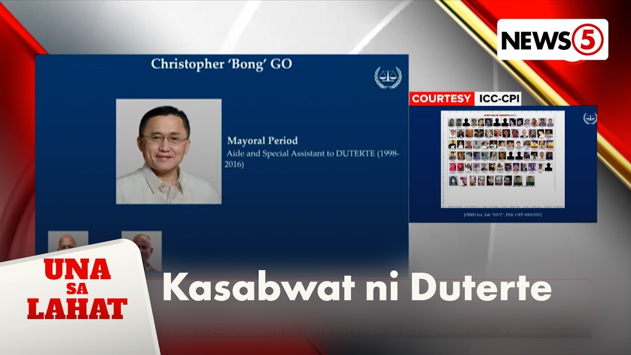 Mga umano’y kasabwat ni ex-pres. Duterte, inisa-isa sa confirmation hearing ng ICC | Una Sa Lahat
