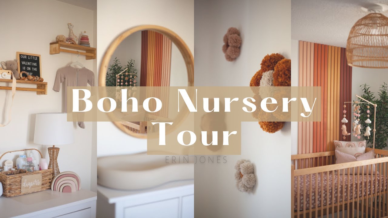 BABY GIRL NEUTRAL BOHO NURSERY TOUR