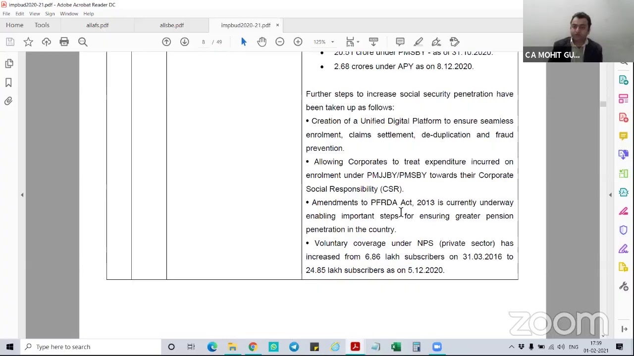 Discussion on Union Budget 2021, Government Balance Sheet 2020-2021 and Major Highlights