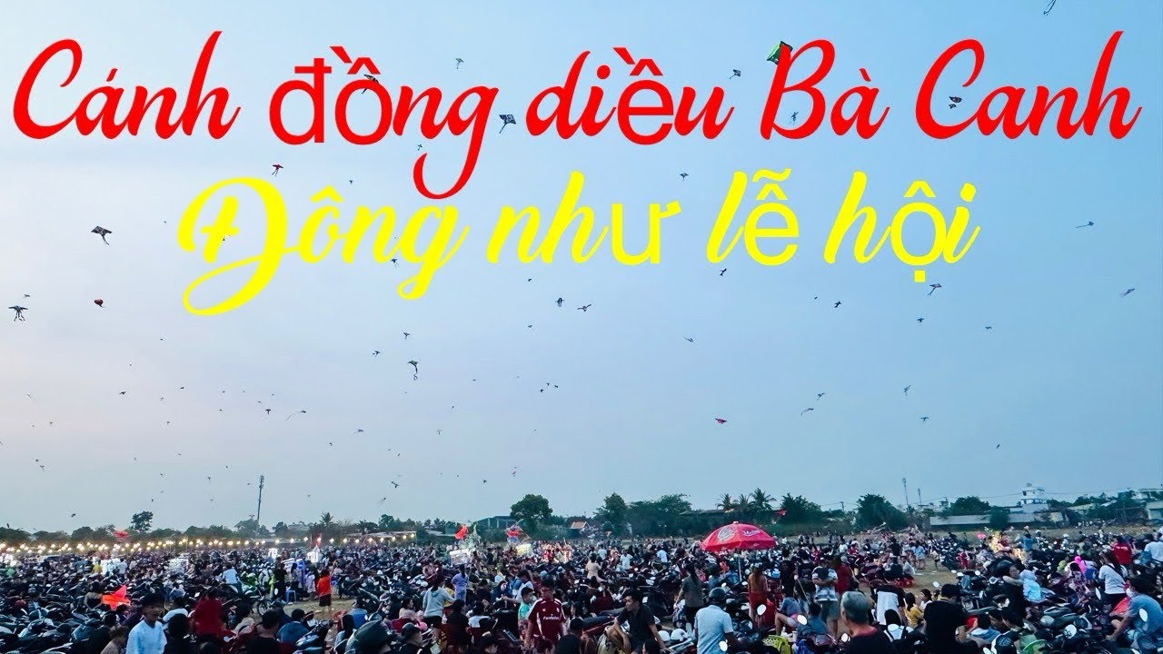 Cánh đồng diều Bà Canh , Hóc môn . Số lượng diều vô số kể ! Bầu không khí như lễ hội !!!