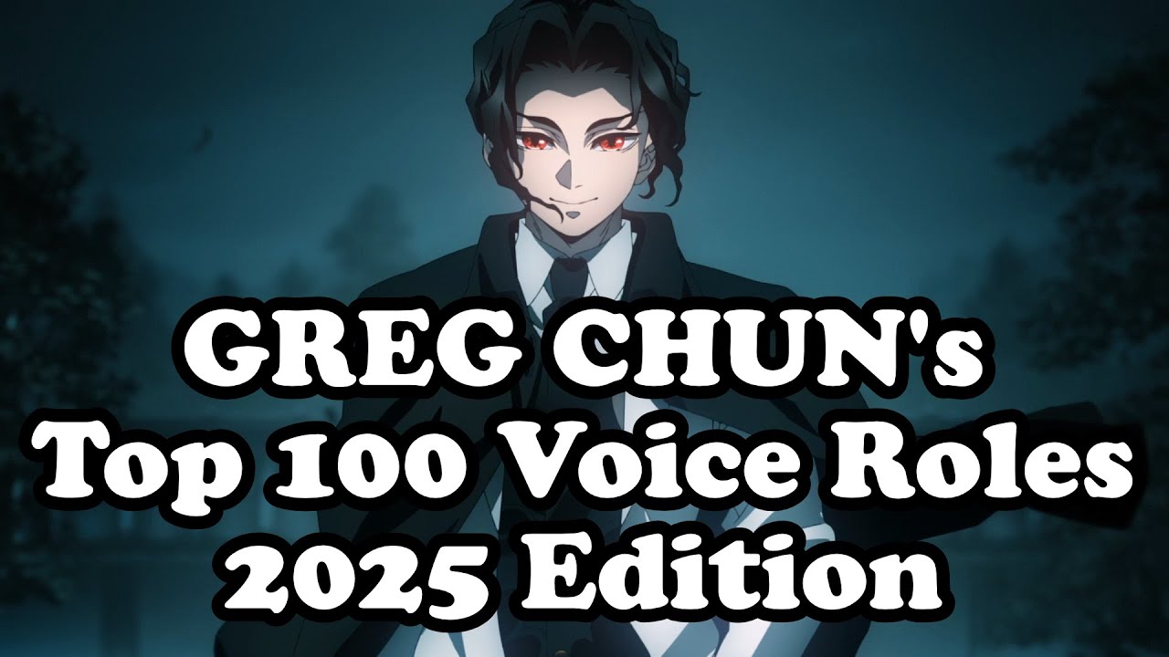 Greg's top 100 Voiceover roles 2025 Edition