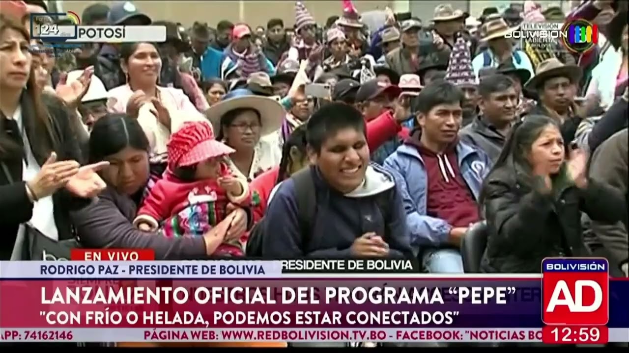 Inicio del pago del programa PEPE con discurso del presidente Rodrigo Paz